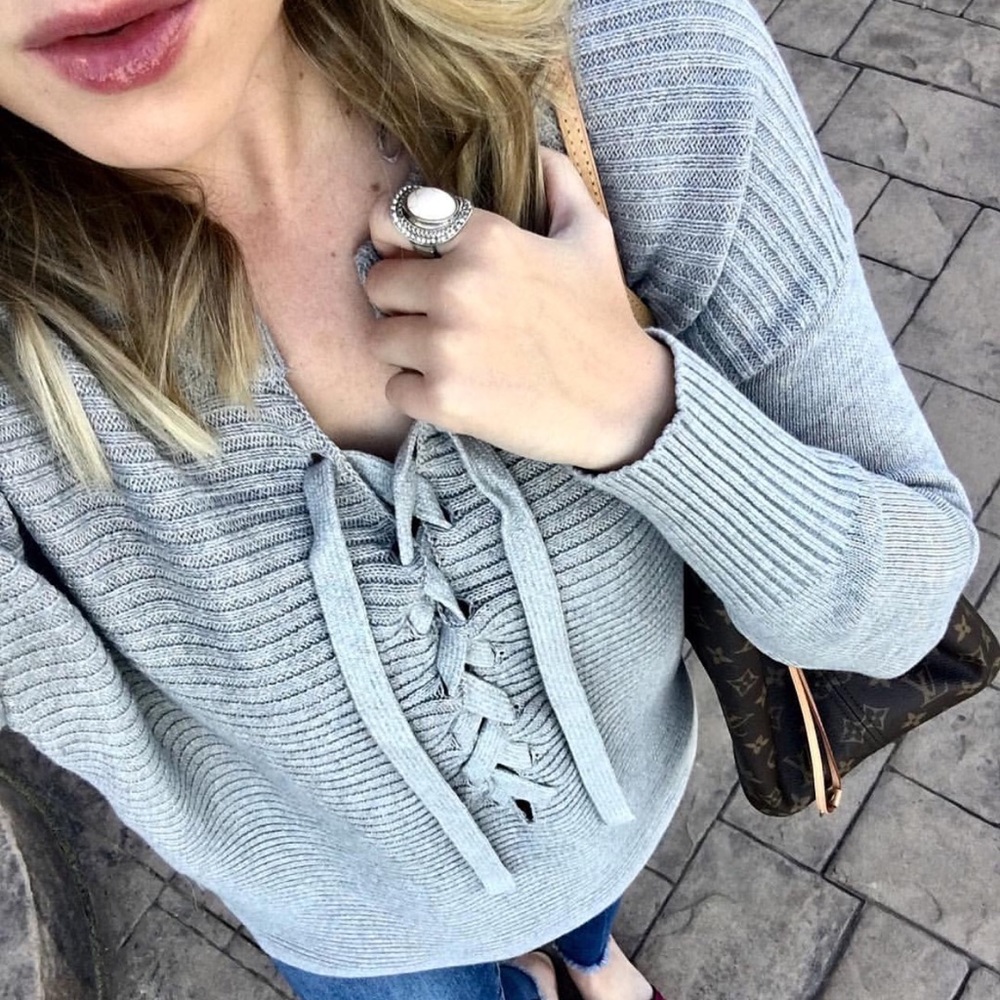 Lace up Sweater